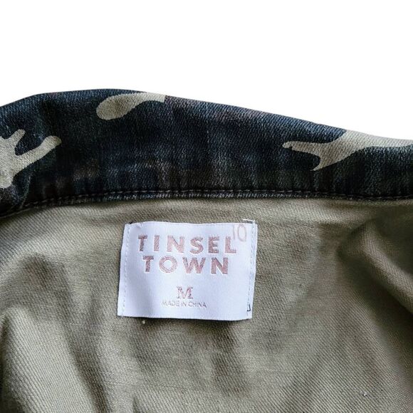 Tinseltown Love Fire Camo Cropped Jacket - Picture 9 of 10